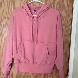 Pink Old Navy Quarter Zip Hoodie (Lrg)